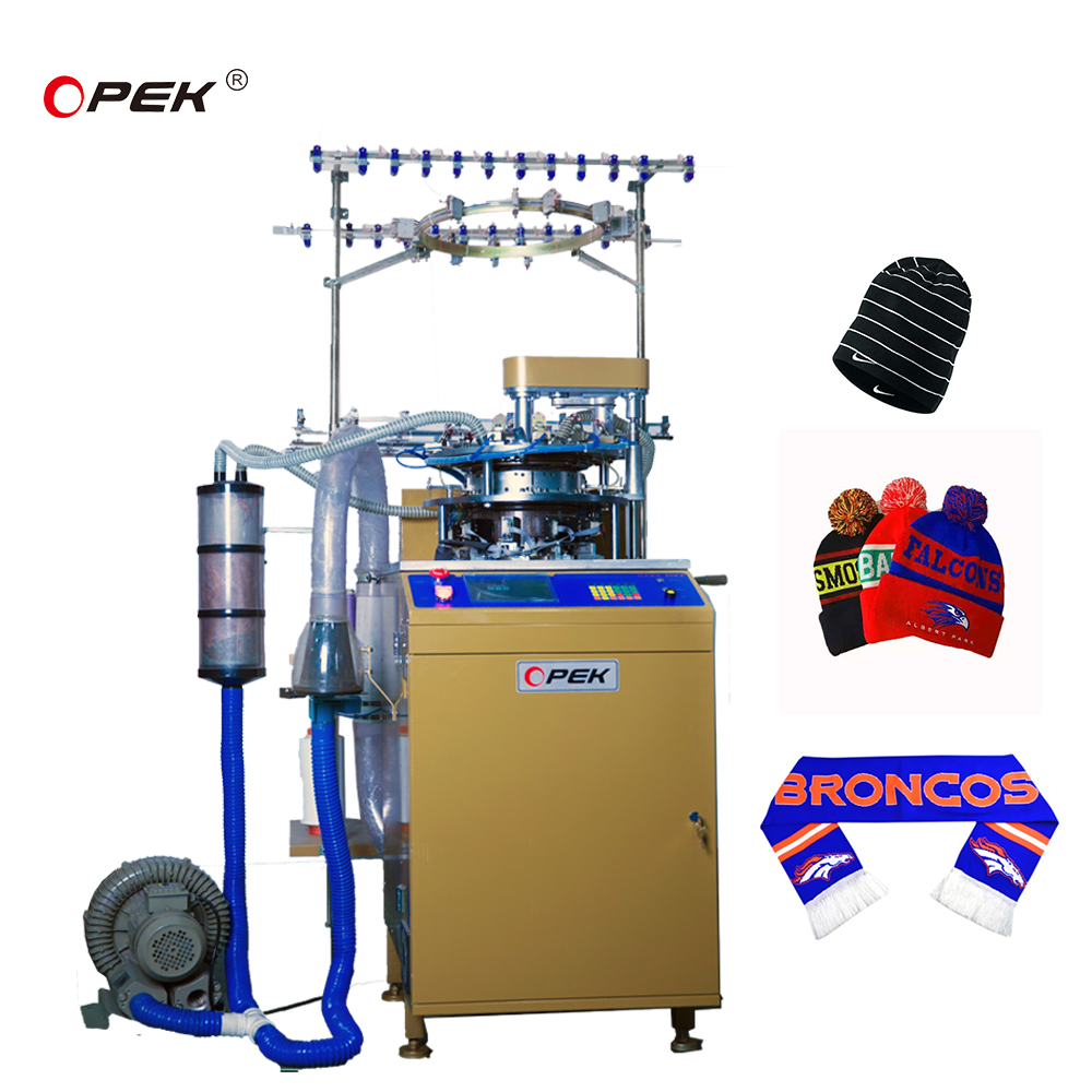 OPEK machine.Benaie machine. scarf knitting machine. hat knitting